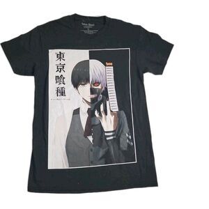 Funimation Tokyo Ghoul Mens Teens Black Cotton T-Shirt Top Size S|P
